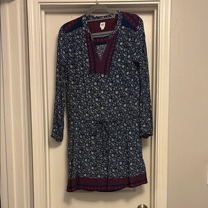 Floral Blue and Pink Women's Dress